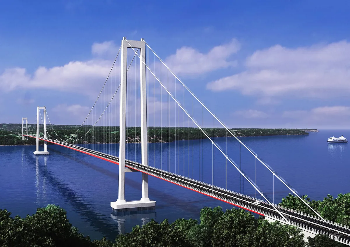 Chacao Bridge rendering — Chiloé connection to Chilean mainland