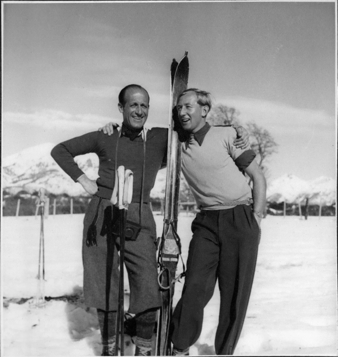 Lynch y Nöbl, pioneros del Cerro Catedral, primer descenso oficial 1938