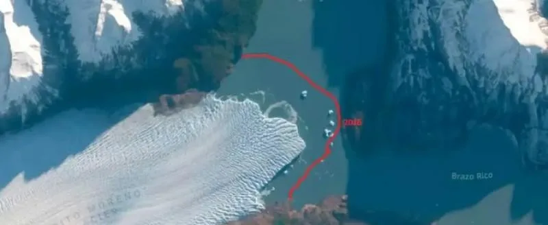 El Perito Moreno retrocede y el espacio lo confirma